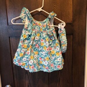 Tommy Bahama baby floral dress with headband - 24m